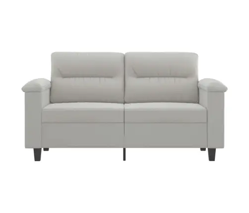 Divvietīgs Dīvāns, 120 Cm, Gaiši Pelēks Mikrošķiedras Audums Vidaxl