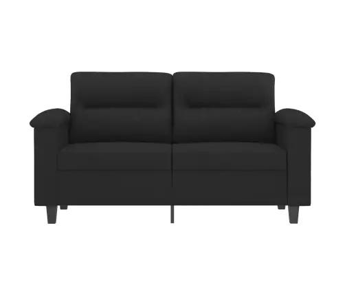 Divvietīgs Dīvāns, 120 Cm, Melns Mikrošķiedras Audums Vidaxl
