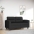 Divvietīgs Dīvāns, 120 Cm, Melns Mikrošķiedras Audums Vidaxl
