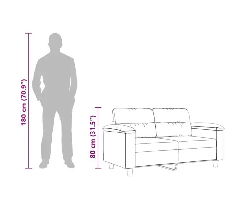 Divvietīgs Dīvāns, 120 Cm, Krēmkrāsas Mikrošķiedras Audums Vidaxl