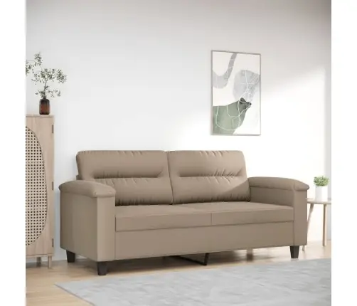 Divvietīgs Dīvāns, 140 Cm, Pelēkbrūns Mikrošķiedras Audums Vidaxl Divvietīgs Dīvāns, 140 Cm, Pelēkbrūns Mikrošķiedras Audums Vidaxl