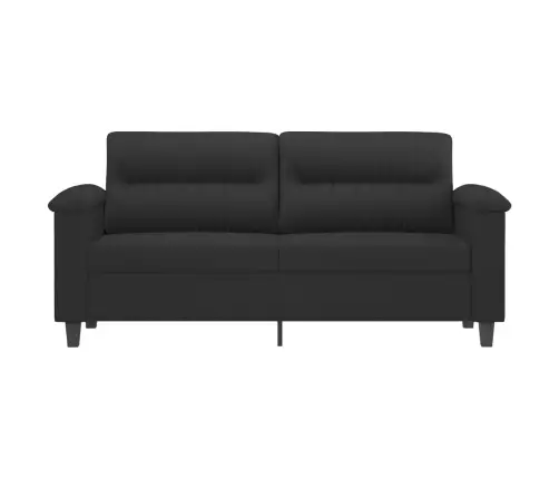 2-Kohaline Diivan, Must, 140 cm Mikrofiiber, Kangas