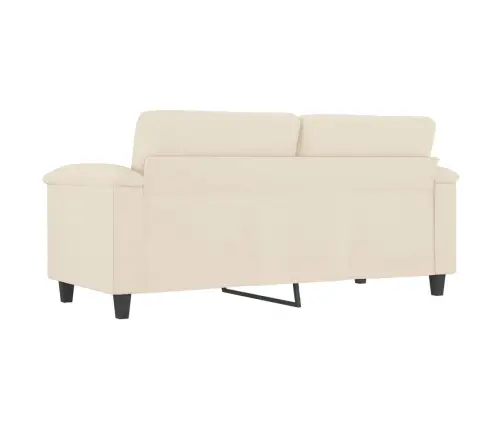 Divvietīgs Dīvāns, 140 Cm, Bēšs Mikrošķiedras Audums Vidaxl