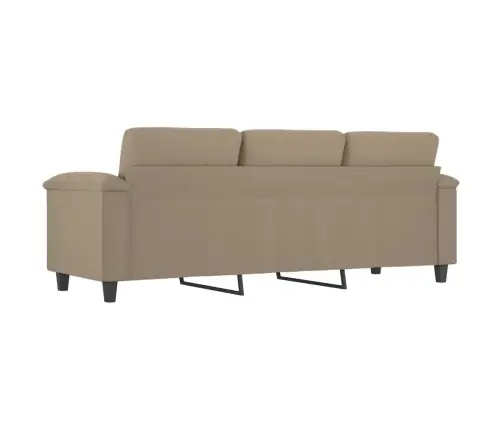 Trīsvietīgs Dīvāns, Pelēkbrūns Mikrošķiedras Audums, 180 Cm Vidaxl