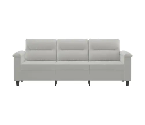 Trīsvietīgs Dīvāns, 180 Cm, Gaiši Pelēks Mikrošķiedras Audums Vidaxl