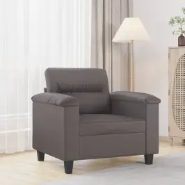 Atpūtas Krēsls, Pelēks, 60 Cm, Mākslīgā Āda Vidaxl Atpūtas Krēsls, Pelēks, 60 Cm, Mākslīgā Āda Vidaxl