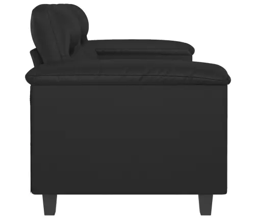 Divvietīgs Dīvāns, Melns, 120 Cm, Mākslīgā Āda Vidaxl