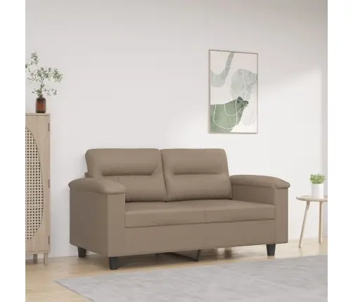 Dvivietė Sofa, Kapučino Spalvos, 120cm Dirbtinė Oda