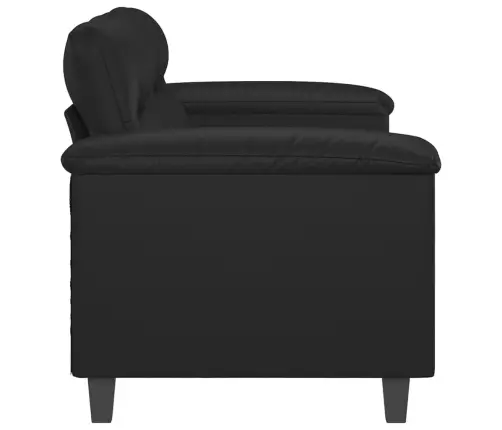 Divvietīgs Dīvāns, Melns, 140 Cm, Mākslīgā Āda Vidaxl