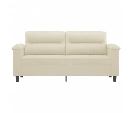 Dvivietė Sofa, Kreminės Spalvos, 140cm Dirbtinė Oda
