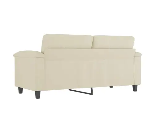 Dvivietė Sofa, Kreminės Spalvos, 140cm Dirbtinė Oda