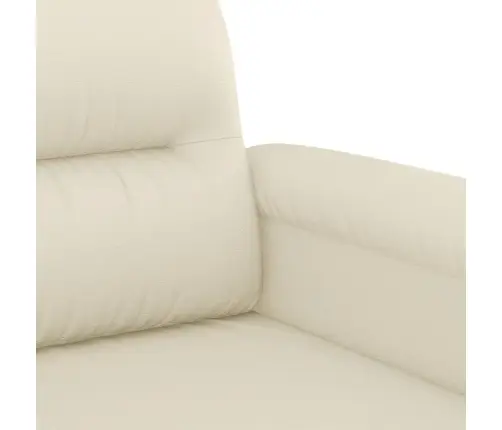 Dvivietė Sofa, Kreminės Spalvos, 140cm Dirbtinė Oda