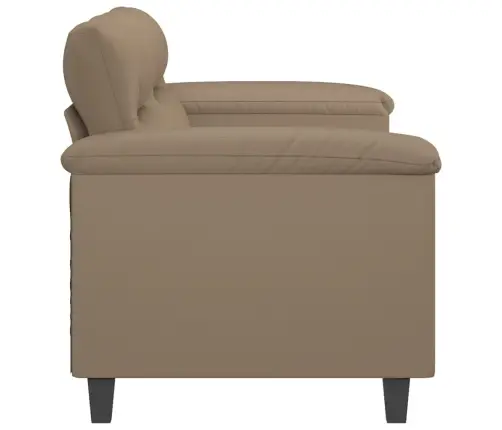 Dvivietė Sofa, Kapučino Spalvos, 140cm Dirbtinė Oda