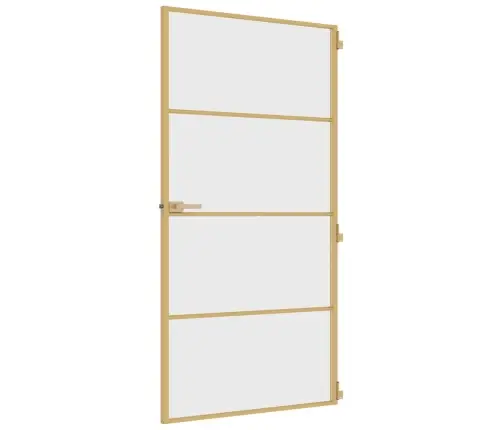 Iekšdurvis, 102,5X201,5 Cm, Zeltainas, Rūdīts Stikls, Alumīnijs Vidaxl