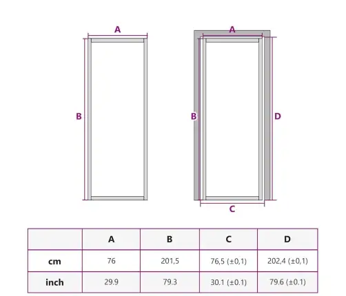 Õhuke Siseuks, Kuldne, 76X201,5 Cm Karastatud Klaas, Alumiinium