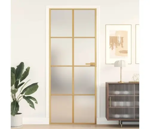 Õhuke Siseuks, Kuldne, 83X201,5 Cm Karastatud Klaas, Alumiinium