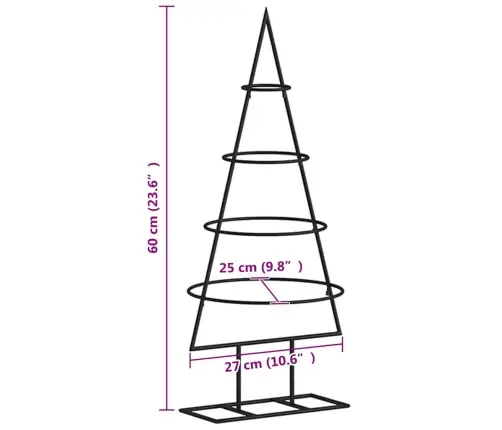 Ziemassvētku Eglīte, Metāls, Melna, 60 Cm Vidaxl Ziemassvētku Eglīte, Metāls, Melna, 60 Cm Vidaxl