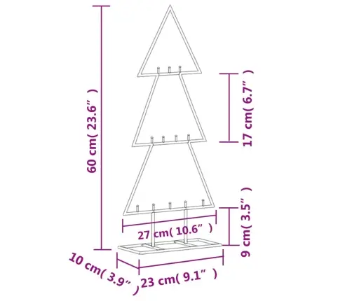 Ziemassvētku Eglīte, Metāls, Melna, 60 Cm Vidaxl