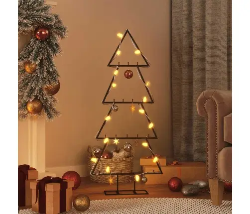 Dekoratīva Ziemassvētku Eglīte, Metāls, Melna, 125 Cm Vidaxl