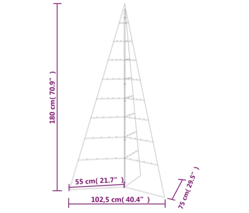 Ziemassvētku Eglīte, Metāls, Koka Pamatne, Melna, 180 Cm Vidaxl