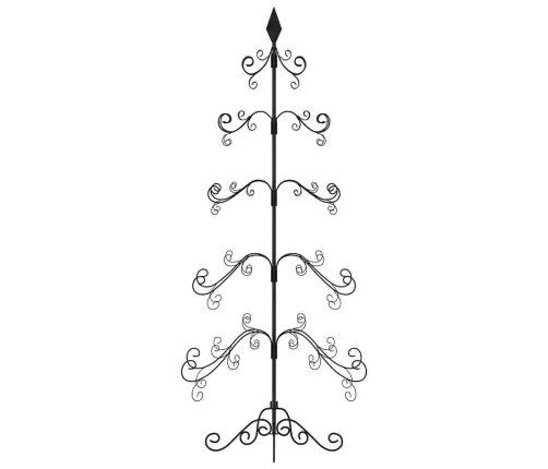 Dekoratīva Ziemassvētku Eglīte, Metāls, Melna, 150 Cm Vidaxl