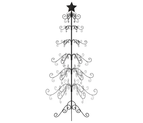 Ziemassvētku Eglīte, Metāls, Koka Pamatne, Melna, 215 Cm Vidaxl Ziemassvētku Eglīte, Metāls, Koka Pamatne, Melna, 215 Cm Vidaxl