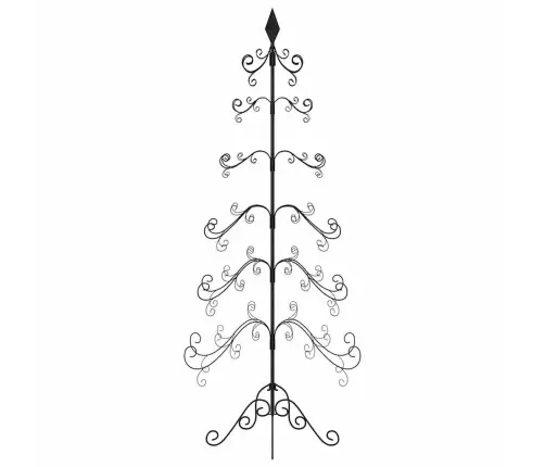 Ziemassvētku Eglīte, Metāls, Koka Pamatne, Melna, 215 Cm Vidaxl Ziemassvētku Eglīte, Metāls, Koka Pamatne, Melna, 215 Cm Vidaxl