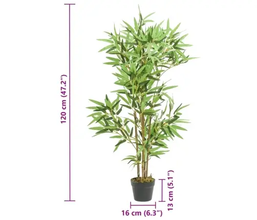 Mākslīgais Bambuss, 552 Lapas, 120 Cm, Zaļš Vidaxl