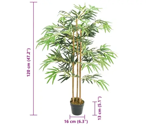 Mākslīgais Bambuss, 730 Lapas, 120 Cm, Zaļš Vidaxl