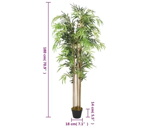 Kunstbambus, 1605 Lehega, 180 cm Roheline