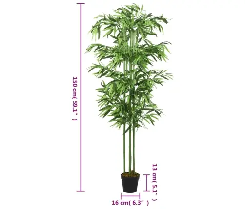 Kunstbambus, 576 Lehega, 150 cm Roheline