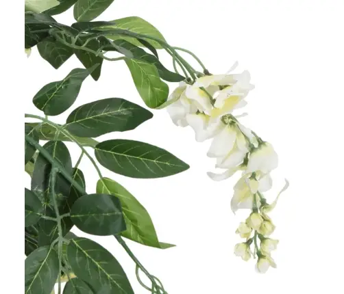 Mākslīgā Vistērija, 560 Lapas, 80 Cm, Zaļa Un Balta Vidaxl