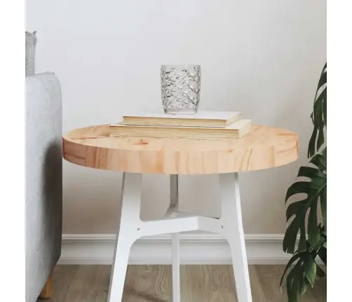 Galda Virsma, Ø40X3 Cm, Apaļa, Priedes Masīvkoks Vidaxl