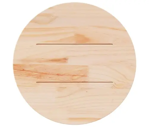 Galda Virsma, Balta, Ø70X3 Cm, Apaļa, Priedes Masīvkoks Vidaxl