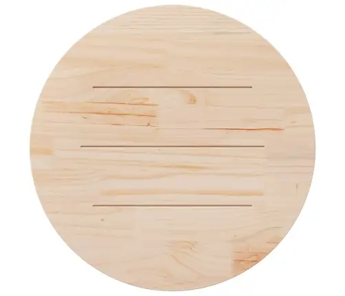 Galda Virsma, Ø90X3 Cm, Apaļa, Priedes Masīvkoks Vidaxl