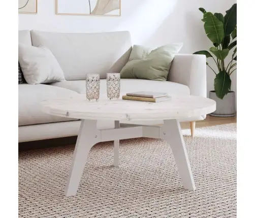 Lauaplaat, Ümmargune, Valge, Ø 90 X 3 cm Männipuit