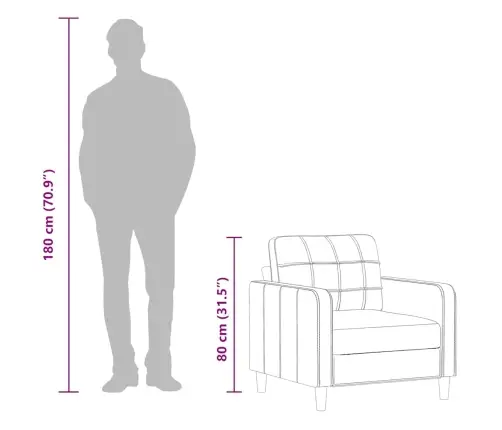 Atpūtas Krēsls, Melns, 60 Cm, Audums Vidaxl