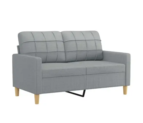 Divvietīgs Dīvāns, Gaiši Pelēks, 120 Cm, Audums Vidaxl