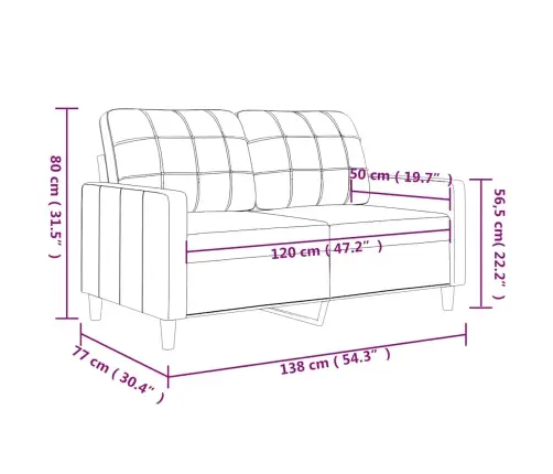 Divvietīgs Dīvāns, Gaiši Pelēks, 120 Cm, Audums Vidaxl
