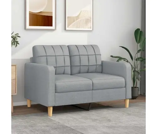 Divvietīgs Dīvāns, Gaiši Pelēks, 120 Cm, Audums Vidaxl