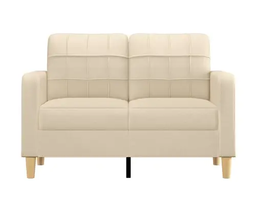 Divvietīgs Dīvāns, Krēmkrāsas Audums, 120 Cm Vidaxl