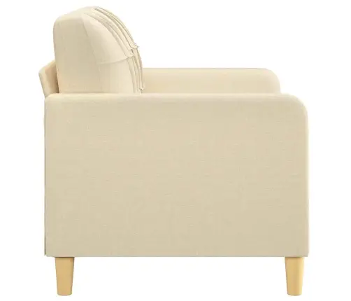Divvietīgs Dīvāns, Krēmkrāsas Audums, 120 Cm Vidaxl