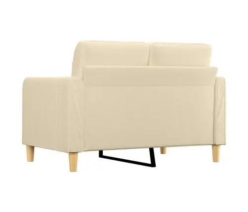 Divvietīgs Dīvāns, Krēmkrāsas Audums, 120 Cm Vidaxl