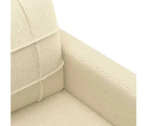 Divvietīgs Dīvāns, Krēmkrāsas Audums, 120 Cm Vidaxl