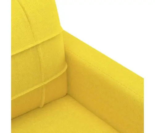 Divvietīgs Dīvāns, Gaiši Dzeltens Audums, 120 Cm Vidaxl