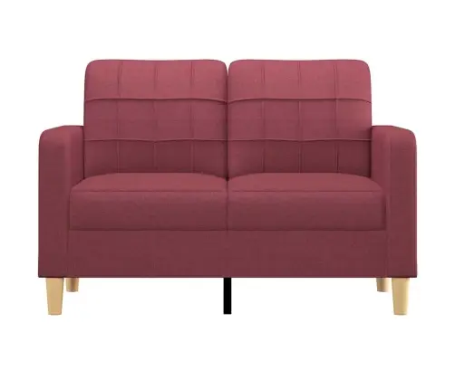 Divvietīgs Dīvāns, Vīnsarkans Audums, 120 Cm Vidaxl