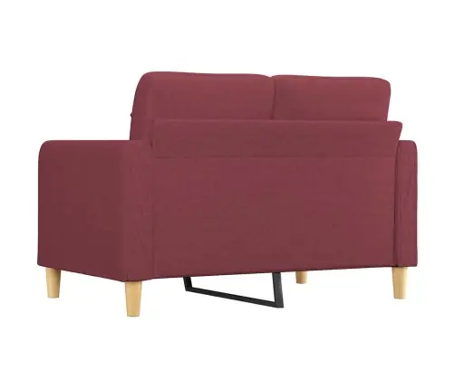 Divvietīgs Dīvāns, Vīnsarkans Audums, 120 Cm Vidaxl
