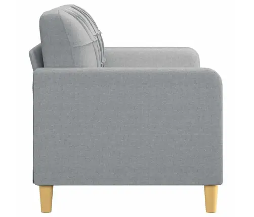 Dvivietė Sofa, Šviesiai Pilkos Spalvos, 140cm Audinys