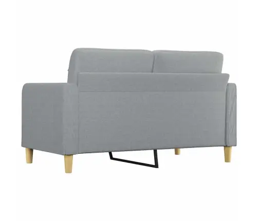 Dvivietė Sofa, Šviesiai Pilkos Spalvos, 140cm Audinys
