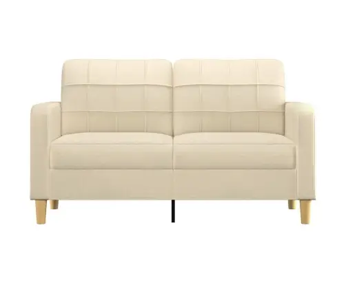 Divvietīgs Dīvāns, Krēmkrāsas Audums, 140 Cm Vidaxl